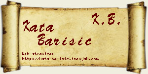 Kata Barišić vizit kartica